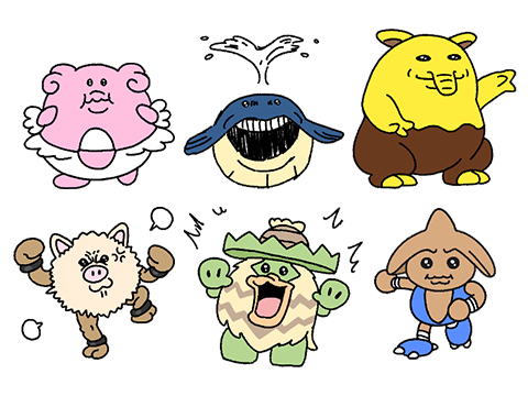 LINEスタンプ「ポケモン!×可哀想に! ムチっとスタンプ」が発売中!