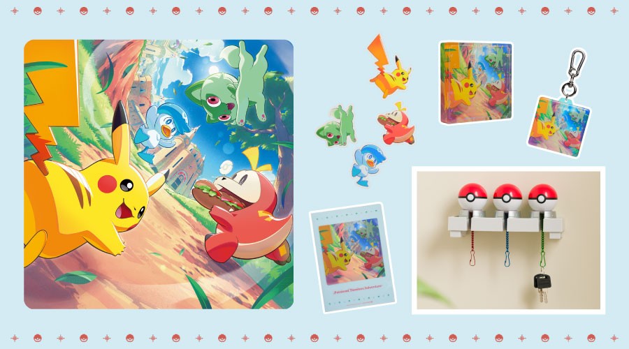 ピックアップテーマ「えらぶ」のイラストを使用したグッズが、ポケモンセンターに登場！