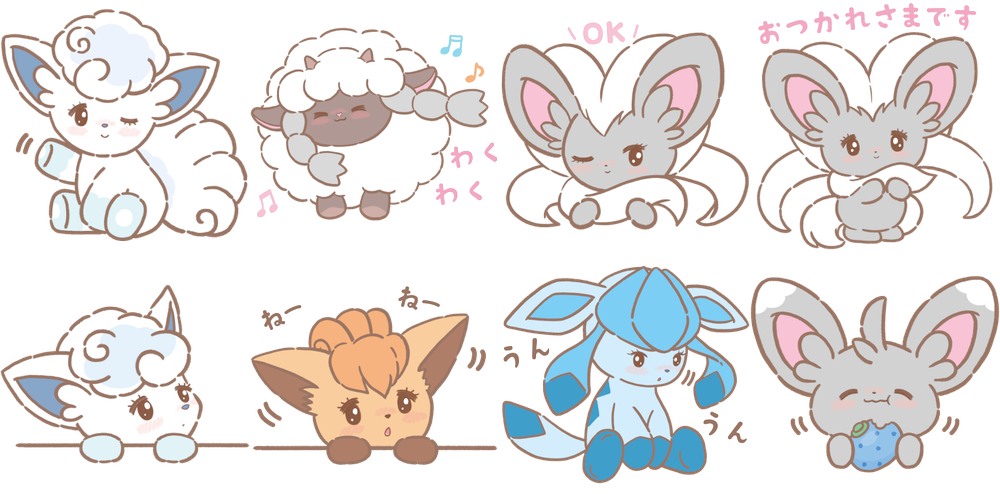 LINEスタンプ「mikko×ポケモン ふわふわな日常」が発売中!