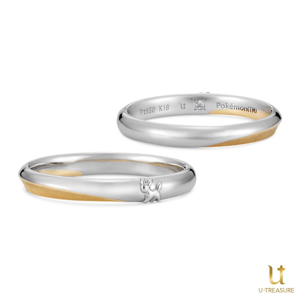 ブラッキー ペアリング プラチナ×イエローゴールド