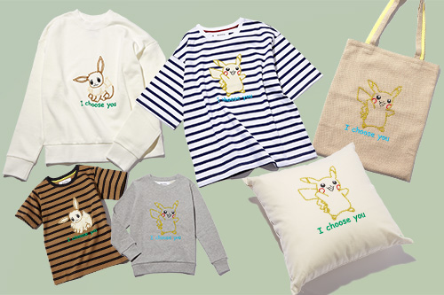 ファッションブランド・ミュベールから、ピカチュウ・イーブイの