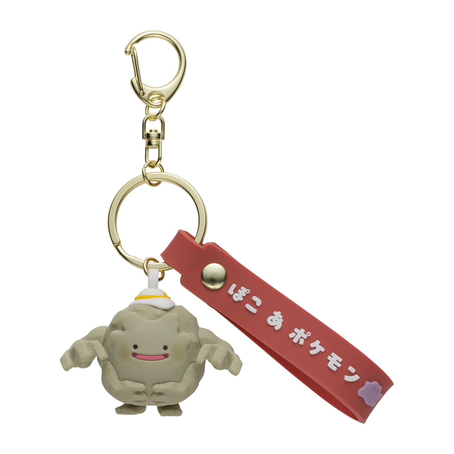 立体ラバーキーホルダー ぽこ あ ポケモン メタモン ハット(ゴローンへんしん)