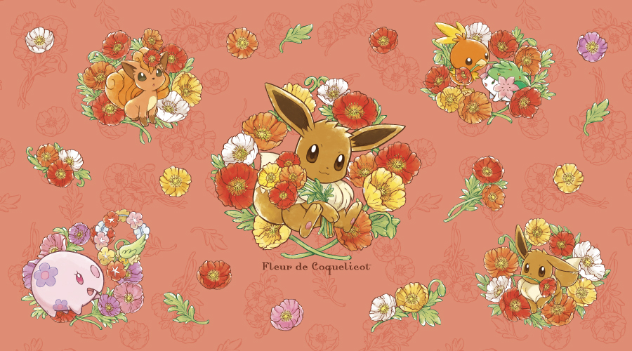 ポピーの花をモチーフにしたグッズ「Fleur de Coquelicot」が、ポケモンセンターに登場！