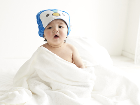 モンポケのヘアキャップシリーズに、ポッチャマが登場！