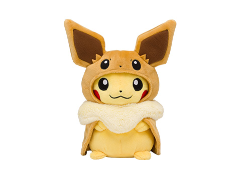 ポケモン　ぬいぐるみ　イーブイポンチョ　ピカチュウ　ポケモンセンター限定