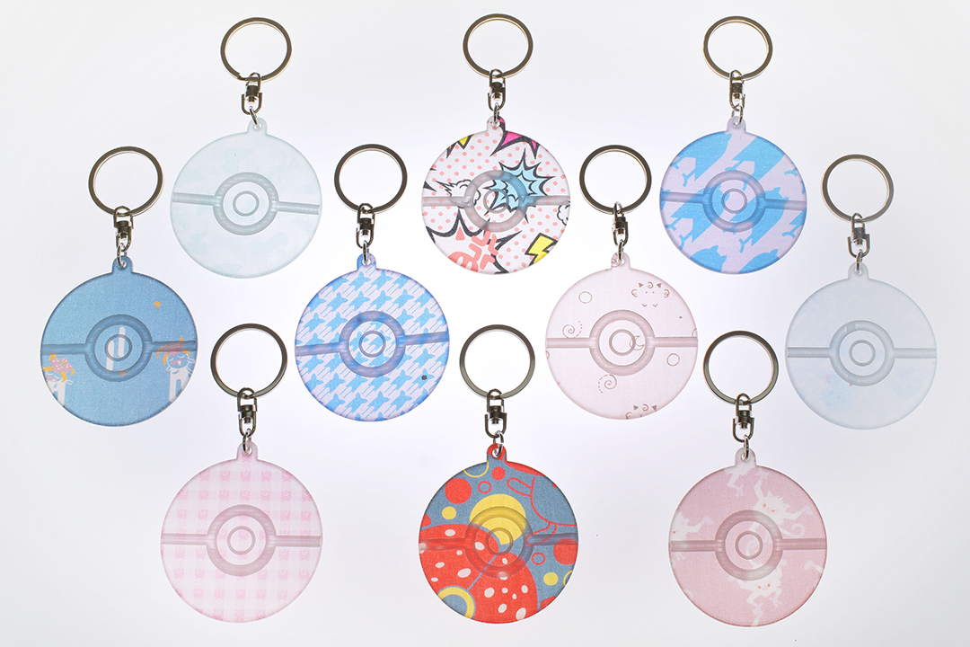 ポケモンシャツ」の端切れを使用した、アクリルキーホルダーの第2弾が