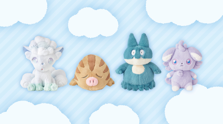 「ふわふわ抱きぬいぐるみ」シリーズに、アローラロコンたちが仲間入り！