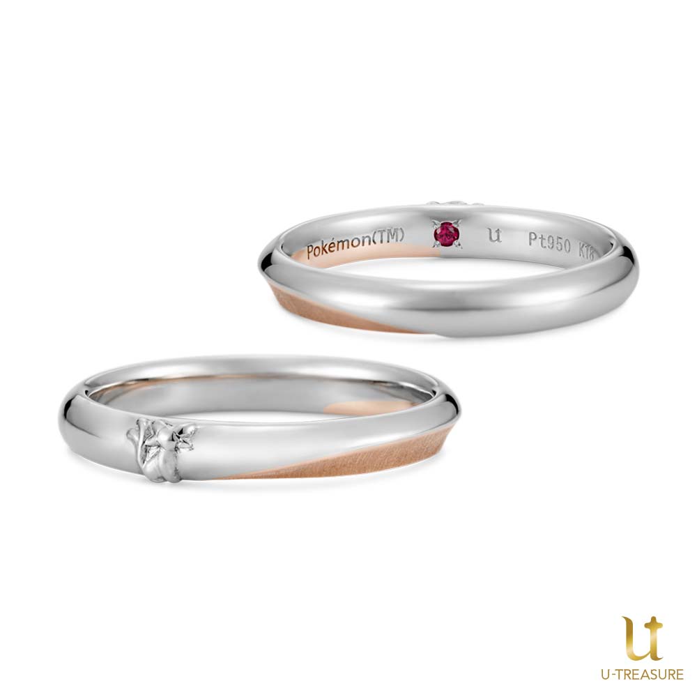 エーフィ ペアリング プラチナ×ピンクゴールド