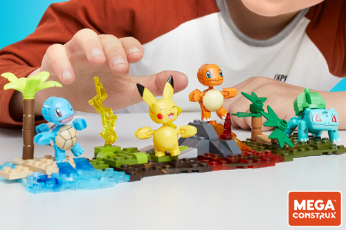 カントー地方のポケモン4匹がブロックになって登場