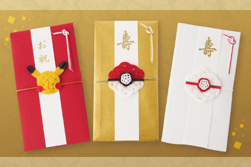 ポケモンたちがデザインされたご祝儀袋やグリーティングカードが