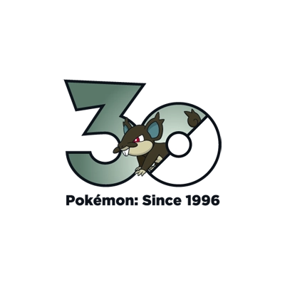 宝可梦 0019 小拉达 30周年纪念Logo