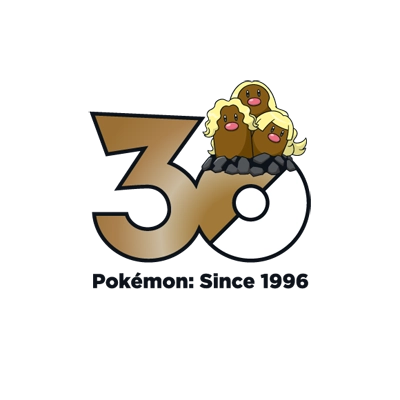 宝可梦 0051 三地鼠 30周年纪念Logo