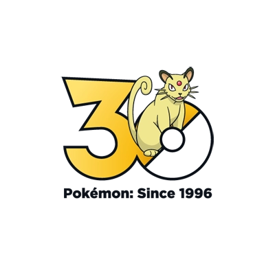 宝可梦 0053 猫老大-阿罗拉的样子 30周年纪念Logo