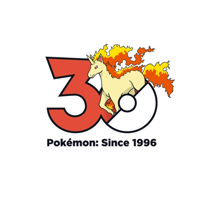 宝可梦 0078 烈焰马-伽勒尔的样子 30周年纪念Logo