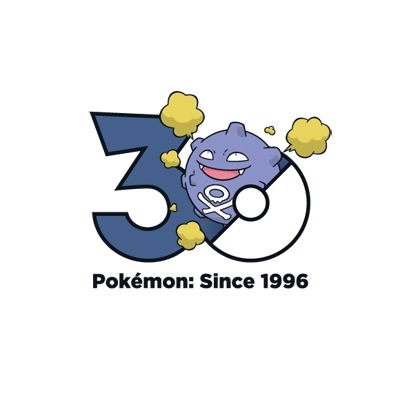 宝可梦 0109 瓦斯弹 30周年纪念Logo