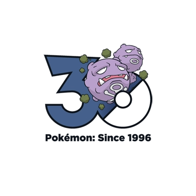 宝可梦 0110 双弹瓦斯-伽勒尔的样子 30周年纪念Logo