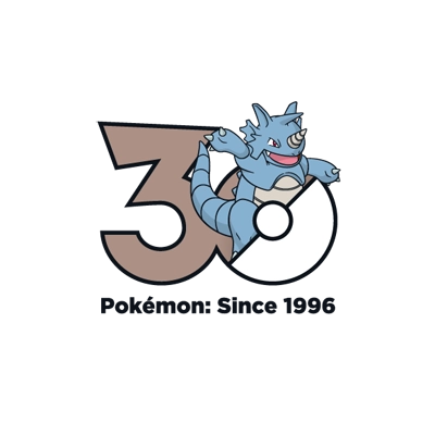 宝可梦 0112 钻角犀兽 30周年纪念Logo