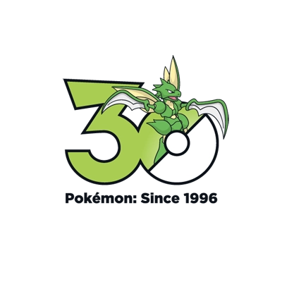 宝可梦 0123 飞天螳螂 30周年纪念Logo