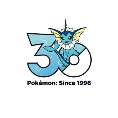 宝可梦 0134 水伊布 30周年纪念Logo