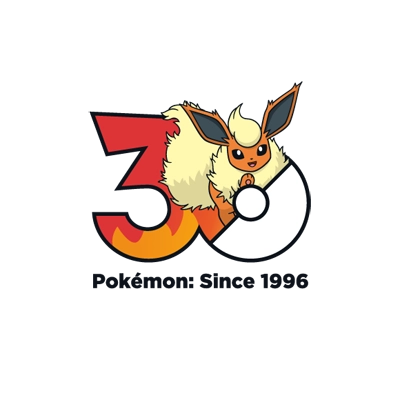 宝可梦 0136 火伊布 30周年纪念Logo