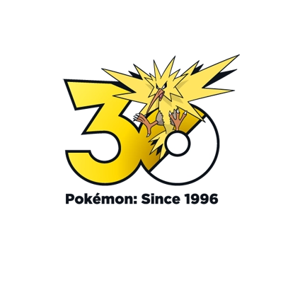 宝可梦 0145 闪电鸟-伽勒尔的样子 30周年纪念Logo