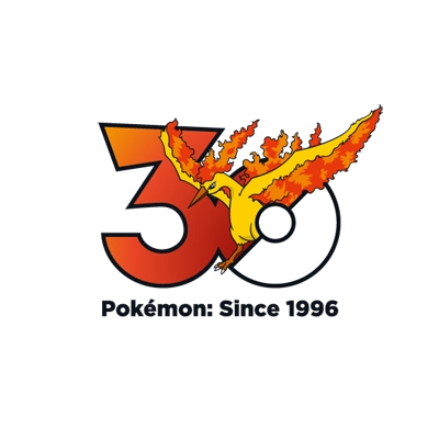 宝可梦 0146 火焰鸟-伽勒尔的样子 30周年纪念Logo