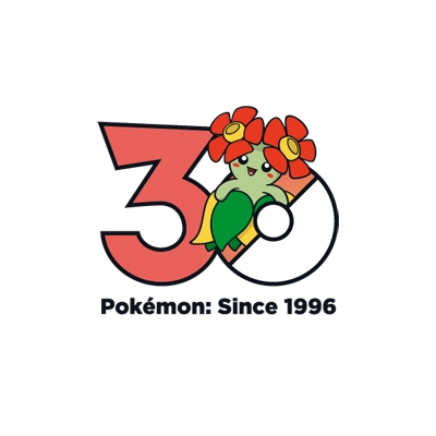 宝可梦 0182 美丽花 30周年纪念Logo