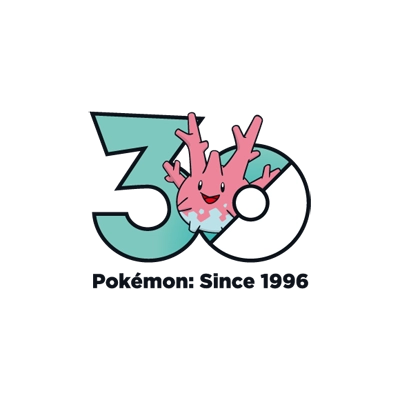 宝可梦 0222 太阳珊瑚-伽勒尔的样子 30周年纪念Logo