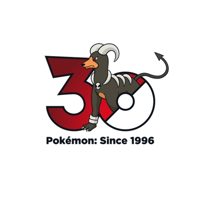 宝可梦 0229 黑鲁加 30周年纪念Logo