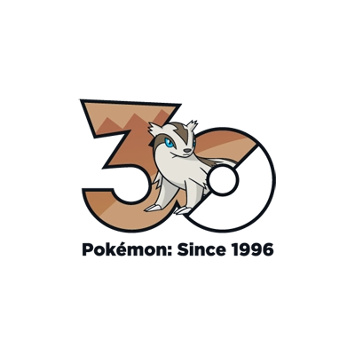 宝可梦 0264 直冲熊-伽勒尔的样子 30周年纪念Logo