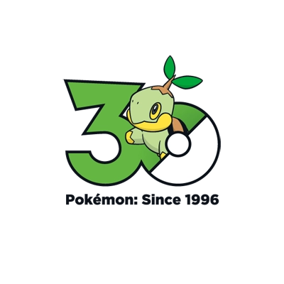 宝可梦 0387 草苗龟 30周年纪念Logo