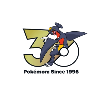 宝可梦 0445 烈咬陆鲨 30周年纪念Logo