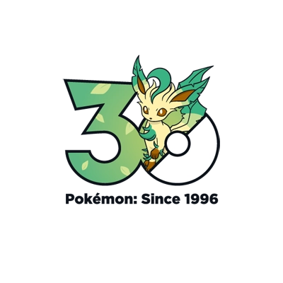 宝可梦 0470 叶伊布 30周年纪念Logo