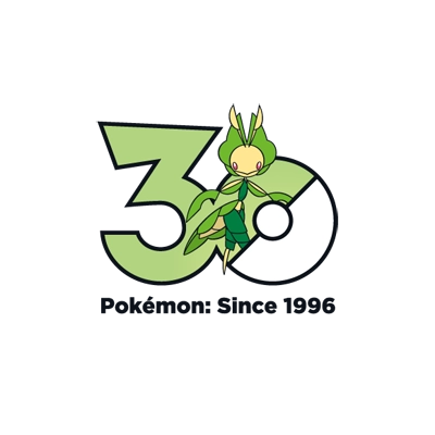 Pokémon 0542 保姆虫 30th anniversary logo