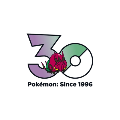 Pokémon 0543 百足蜈蚣 30th anniversary logo