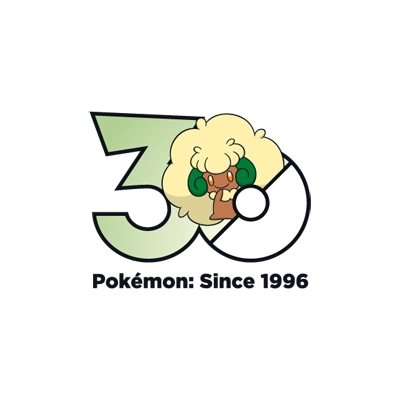 Pokémon 0547 风妖精 30th anniversary logo