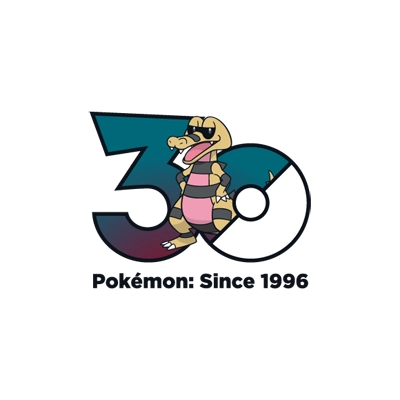 Pokémon 0552 混混鳄 30th anniversary logo