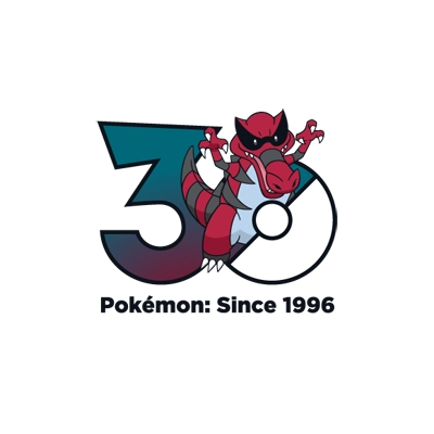 Pokémon 0553 流氓鳄 30th anniversary logo
