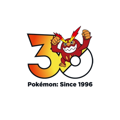 Pokémon 0555 达摩狒狒 30th anniversary logo