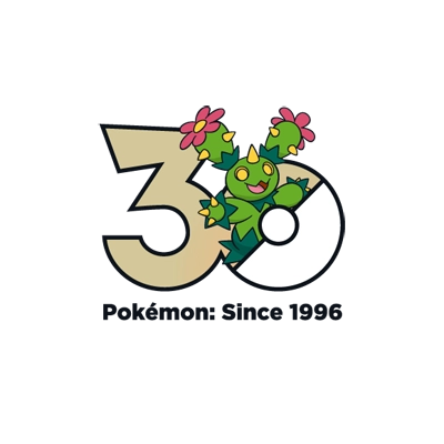 Pokémon 0556 沙铃仙人掌 30th anniversary logo