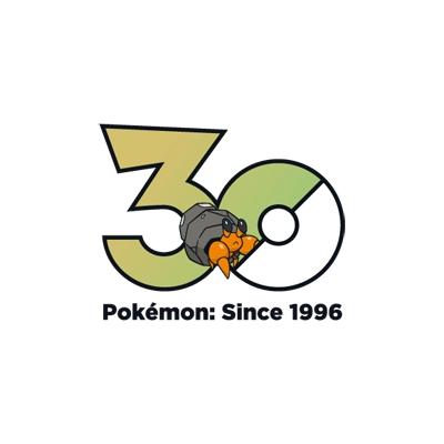 Pokémon 0557 石居蟹 30th anniversary logo