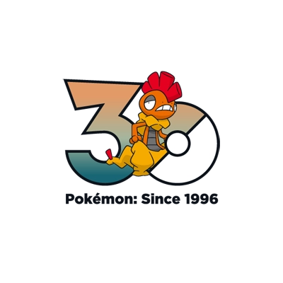 Pokémon 0560 头巾混混 30th anniversary logo