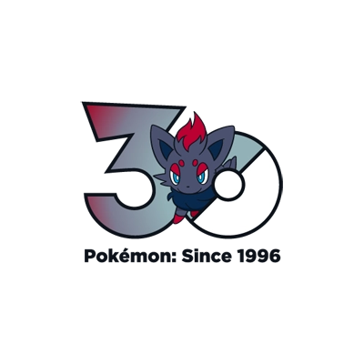 Pokémon 0570 索罗亚-洗翠的样子 30th anniversary logo