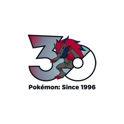 Pokémon 0571 索罗亚克-洗翠的样子 30th anniversary logo