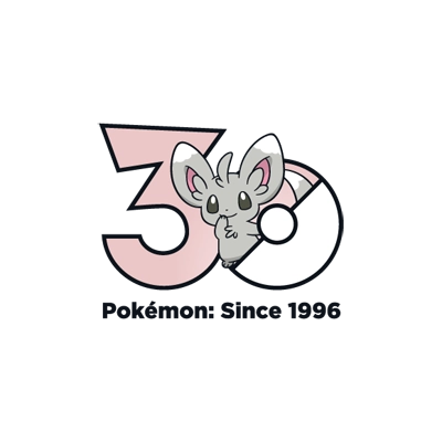 Pokémon 0572 泡沫栗鼠 30th anniversary logo
