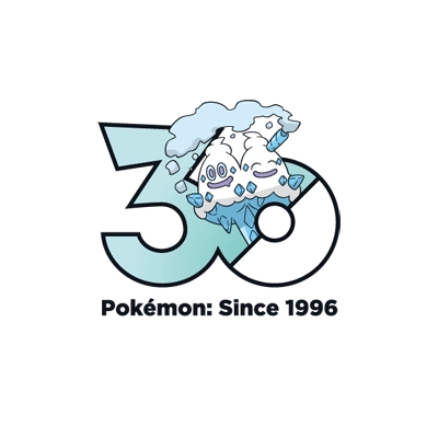 Pokémon 0584 双倍多多冰 30th anniversary logo