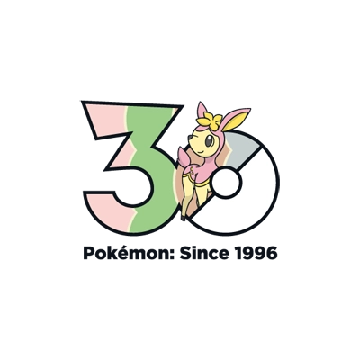 Pokémon 0585 四季鹿 30th anniversary logo