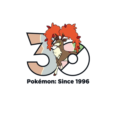 寶可夢 0586 萌芽鹿 30週年紀念Logo