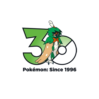 宝可梦 0724 狙射树枭-洗翠的样子 30周年纪念Logo