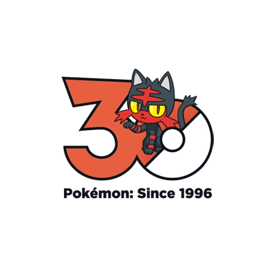 宝可梦 0725 火斑喵 30周年纪念Logo